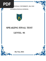 Speaking Test - LV01