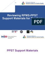 Session 5 Reviewing The RPMS-PPST Support Materials