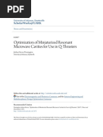 Optimization of Miniaturized Resonant Microwave Cavities For Use