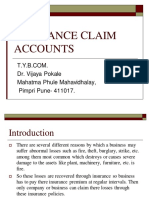 Insurance Claim Account