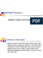 Microsoft Access 2: Database Creation and Management