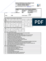 Answer Sheet: Kementerian Pendidikan Dan Kebudayaan Politeknik Negeri Sriwijaya Jurusan Teknik Mesin