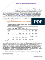 Presenting The Results of A Multiple Regression Analysis: Example 1