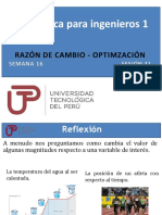 Semana 16 Ses 31 Razón de Cambio - Optimización