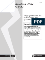 Application Note TAN 1004: Surge Protection For Intrinsically Safe Systems