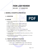 Taxation Law Review: SY 2020-2021 2 Semester