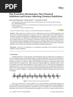 Applied Sciences: Wax Formation Mechanisms, Wax Chemical Inhibitors and Factors A