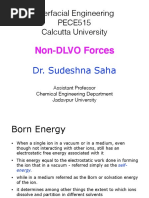 Interfacial Engineering PECE515 Calcutta University: Non-DLVO Forces