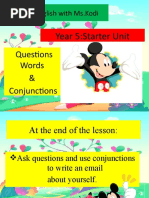 Learn English With Ms - Kodi: Year 5:starter Unit