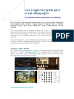 Los Mejores Programas Gratis para Crear Videojuegos