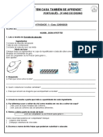 3o Ano Atividades Da 21a Semana de Portugues 2