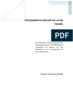 PROCEDIMIENTOS DE GESTIÓN TDC LATAM PANAMA (Borrador #1)