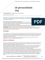 Transtorno de Personalidade Narcisista (TPN) - Transtornos Psiquiátricos - Manuais MSD Edição para Profissionais