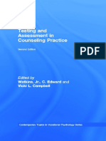 (Contemporary Topics in Vocational Psychology Series) C. Edward Watkins JR., Vicki L. Campbell - Testing and Assessment in Counseling Practice-Routledge (1999)