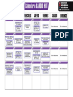 Calendario Cardio Hiit (Febrero)