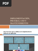 Implementacion Pruebas Uso y Mantenimiento