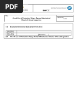 Checklist For Protection Relays General Mechanical Checks & Visual Inspection Rev00