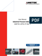 User Manual Ametek Jofra Ipi Mk. Ii: Industrial Pressure Indicator