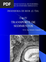 4ta Clase - TRANSPORTE DE SEDIMENTOS