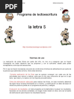 Programa de Lectoescritura Completo Orientacionandujar Consonante S