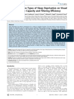 The Effects of Two Types of Sleep Deprivation On Visual Working Memory Capacity and Filtering Efficiency