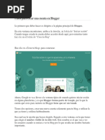 Pasos para Crear Una Cuenta en Blogger