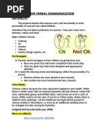 Non-Verbal Communication Artifacts:: For Example