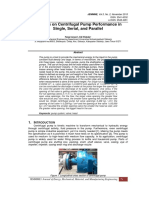 Analysis On Centrifugal Pump Performance in Single, Serial, and Parallel