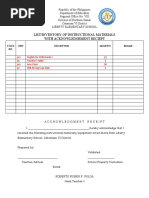 Inventory of Instructional Materials