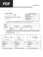 Annexure-SHG/3 Self Help Group - Savings Bank Account Opening Form