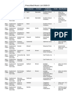 UIL Prescribed Music List 2020-21