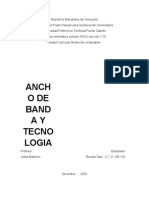 Unidad 6 de Redes (Ancho de Banda y Tecnologias)