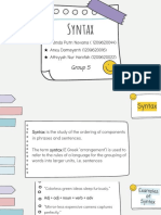 Syntax: Group 5