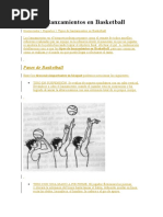 Tipos de Lanzamientos en Basketball