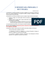 Analisis Hemostasia Primaria y Secundaria