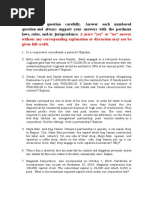 A Mere "Yes" or "No" Answer Without Any Corresponding Explanation or Discussion May Not Be Given Full Credit