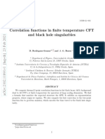 Correlation Functions in Finite Temperature CFT and Black Hole Singularities