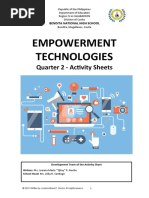 Empowerment Technologies: Quarter 2 - Activity Sheets