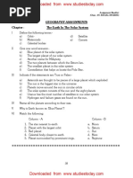 CBSE Class 6 Geography All Chapter Worksheets