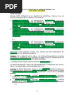 4.-Modelo de Minuta Constitución de Sociedad Anónima - S.A. Con Aporte Dinerario