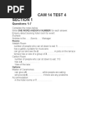 Cam 14 Test 4 Section 1: Questions 1-7