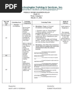 Weekly Home Learning Plan Grade 12 Week 4 Quarter 3 March 1-5, 2021