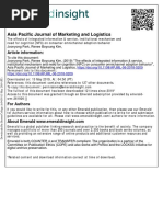 Asia Pacific Journal of Marketing and Logistics: Article Information