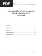 Narrow Band Powerline Communication Module With Simple MAC User Narrow Band Powerline Communication Module With Simple MAC User Manual Narrow Band Powerline Communication