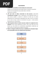 Cuestionario y Diagrama Del Proceso de La Pera