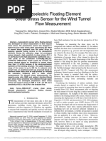 Piezoelectric Floating Element Shear Stress Sensor For The Wind Tunnel Flow Measurement