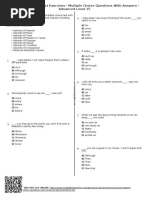 514 - Adverbial Clauses Test Exercises Multiple Choice Questions With Answers Advanced Level 15