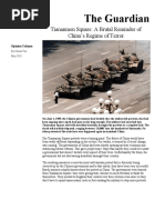 The Guardian: Tiananmen Square: A Brutal Reminder of China's Regime of Terror