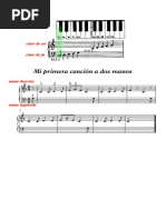 Mi Primera Canción A Dos Manos - Partitura Completa