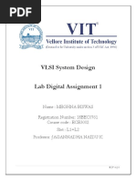 VLSI System Design Lab Digital Assignment 1